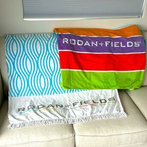 Two Large Rodan + Fields Beach Bath Towels